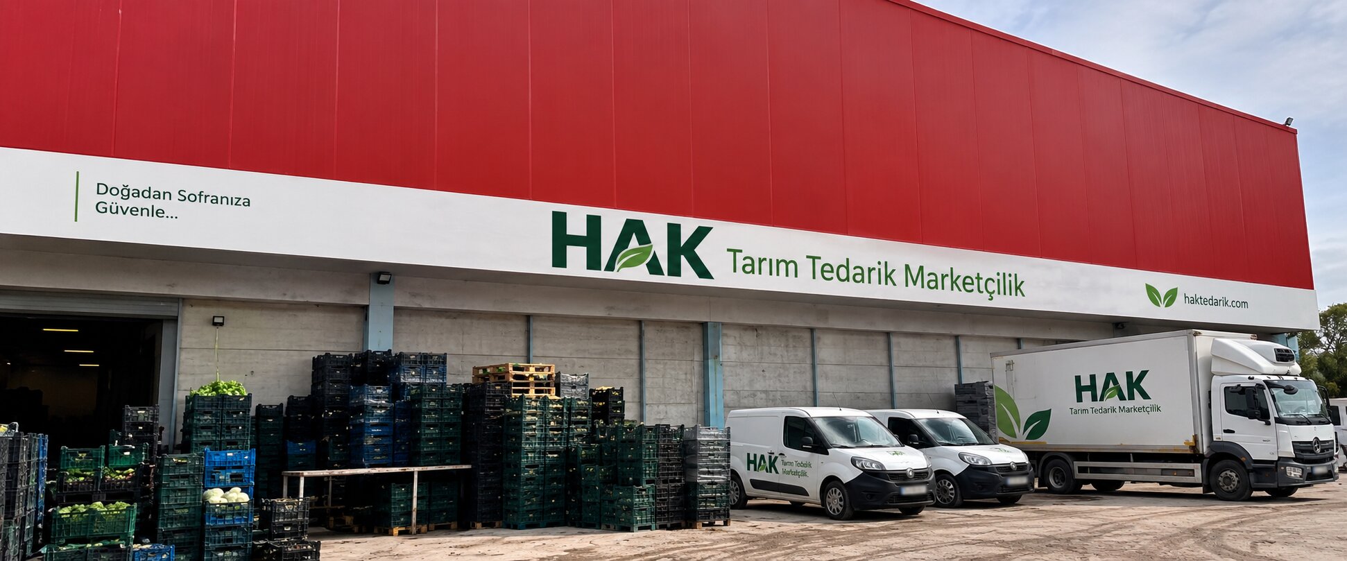 HAK Tarım Tedarik Marketçilik deposu ve tedarik araçları